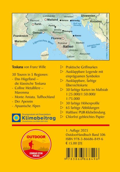 Produktbild: Toskana 30 Touren im H&uuml;gelland, dem Apennin und den Apuanischen Alpen