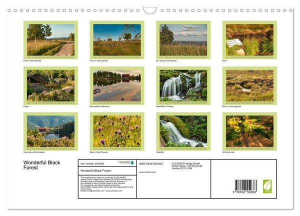 Produktbild: Wonderful Black Forest (Wall Calendar 2026 DIN A3 landscape), CALVENDO 12 Month Wall Calendar