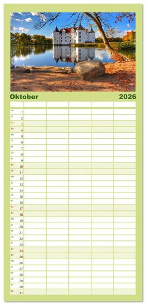 Produktbild: Familienplaner 2026 - Schleswig-Holstein Du bist so sch&ouml;n mit 5 Spalten (Wandkalender, 21 x 45 cm) CALVENDO