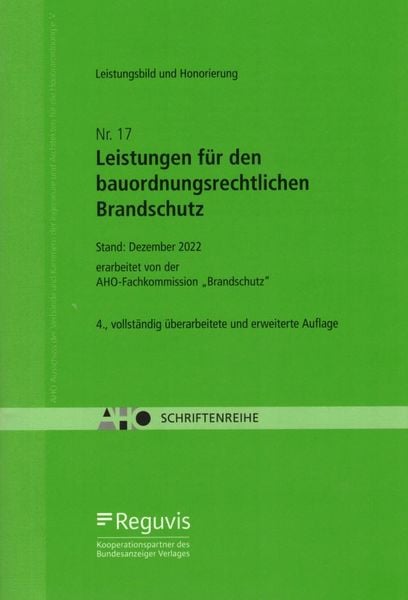 Produktbild: Leistungen f&uuml;r den bauordnungsrechtlichen Brandschutz