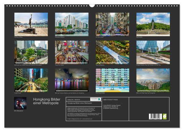 Produktbild: Hongkong Bilder einer Metropole (Wandkalender 2026 DIN A2 quer), CALVENDO Monatskalender