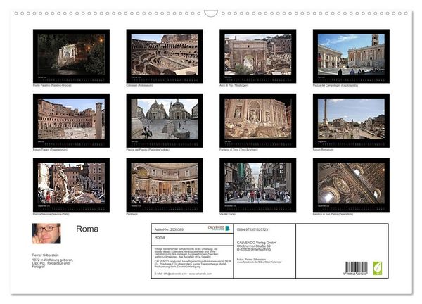Produktbild: Roma (Wandkalender 2026 DIN A2 quer), CALVENDO Monatskalender