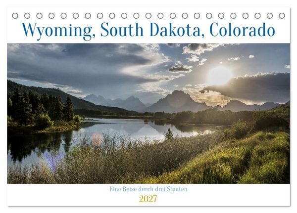 Produktbild: Wyoming, South Dakota Colorado (Tischkalender 2027 DIN A5 quer), CALVENDO Monatskalender