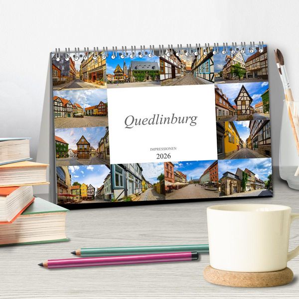 Produktbild: Quedlinburg Impressionen (Tischkalender 2026 DIN A5 quer), CALVENDO Monatskalender