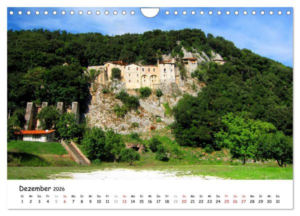 Produktbild: Franziskusweg - Camino di Assisi (Wandkalender 2026 DIN A4 quer), CALVENDO Monatskalender