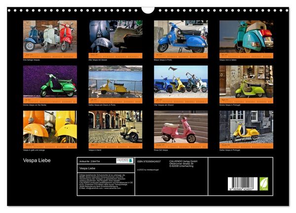 Produktbild: Vespa Liebe (Wandkalender 2027 DIN A3 quer), CALVENDO Monatskalender