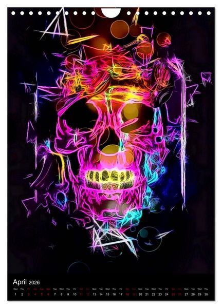 Produktbild: Skulls by Nico Bielow (Wall Calendar 2026 DIN A4 portrait), CALVENDO 12 Month Wall Calendar