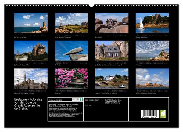 Produktbild: Bretagne - Fotoreise von der Cote de Granit Rose zur Ile de Brehat (hochwertiger Premium Wandkalender 2026 DIN A2 quer), Kunstdruck in Hochglanz