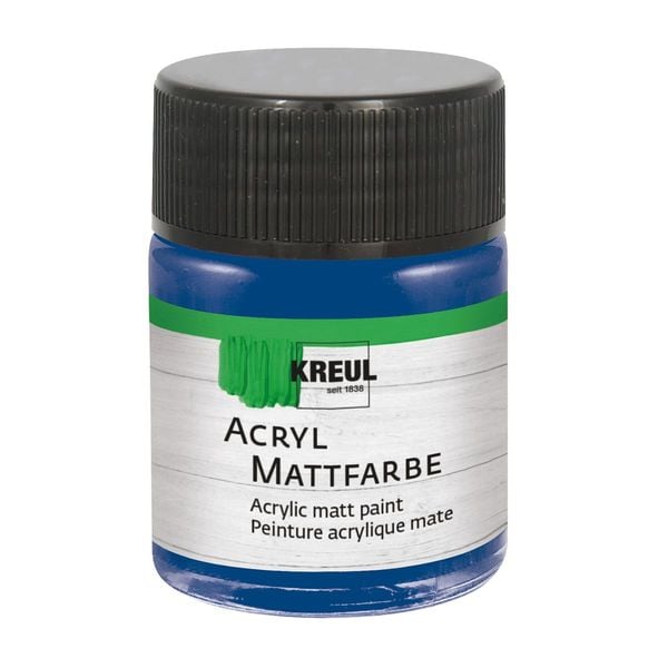 KREUL Acryl Mattfarbe kobaltblau 50ml Glas