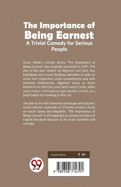 Produktbild: The Importance Of Being Earnest A Trivial Comedy for Serious People