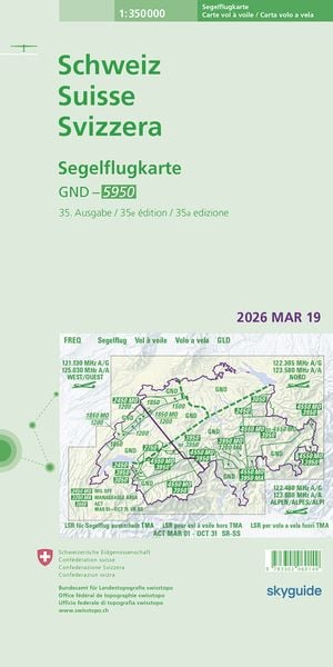 Segelflugkarte 2026, Sonstige von , Swisstopo, 9783302060149