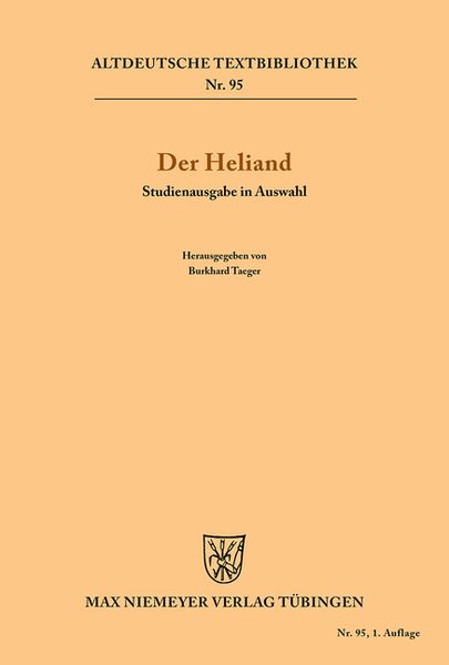 Der Heliand, Taschenbuch von , De Gruyter, 9783110982527