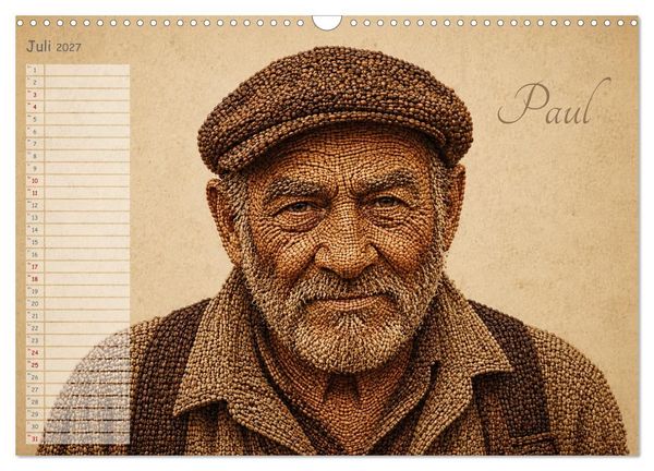 Produktbild: Kaffeetypen - Charakterk&ouml;pfe aus Bohnen (Wandkalender 2027 DIN A3 quer), CALVENDO Monatskalender
