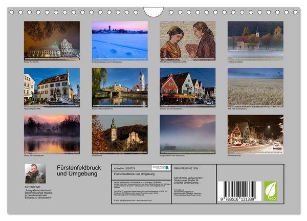 Produktbild: F&uuml;rstenfeldbruck und Umgebung (Wandkalender 2026 DIN A4 quer), CALVENDO Monatskalender
