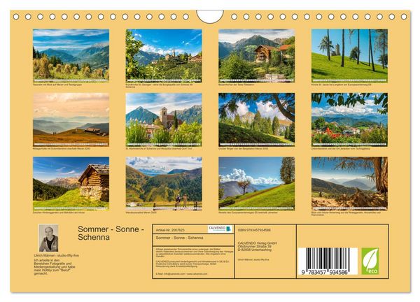 Produktbild: Sommer - Sonne - Schenna (Wandkalender 2026 DIN A4 quer), CALVENDO Monatskalender