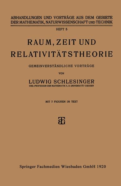 Produktbild: Raum, Zeit und Relativit&auml;tstheorie