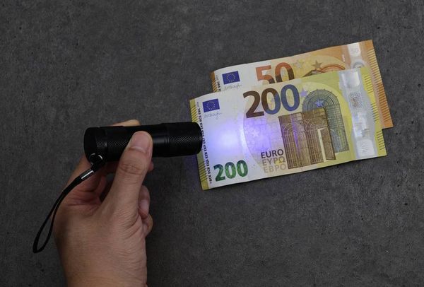 Produktbild: UV-LED Handlampe mit Handschlaufe batteriebetrieben 36g