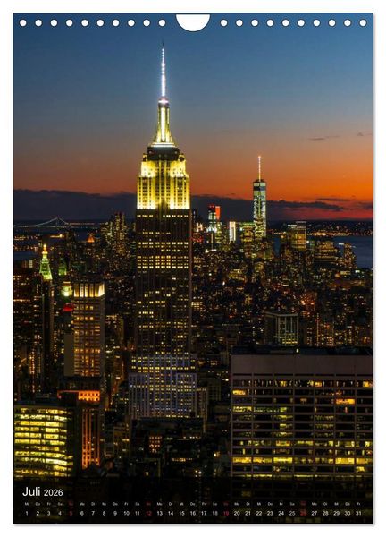 Produktbild: New York Wolkenkratzer (Wandkalender 2026 DIN A4 hoch), CALVENDO Monatskalender
