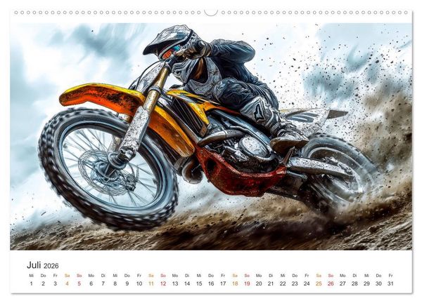 Produktbild: Motocross - Highspeed durch das Jahr (hochwertiger Premium Wandkalender 2026 DIN A2 quer), Kunstdruck in Hochglanz