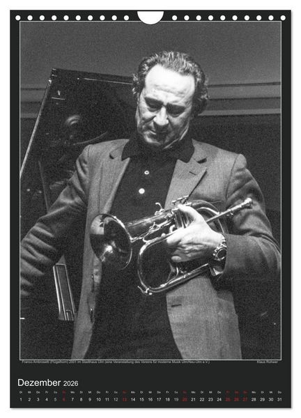 Produktbild: Jazz Moments (Wandkalender 2026 DIN A4 hoch), CALVENDO Monatskalender