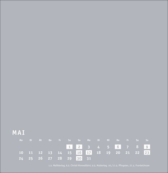 Produktbild: Premium-Bastelkalender silbergrau gro&szlig; 2027
