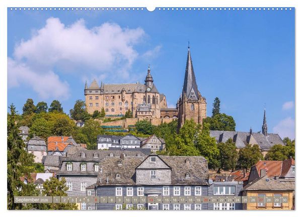 Produktbild: Marburg an der Lahn (hochwertiger Premium Wandkalender 2026 DIN A2 quer), Kunstdruck in Hochglanz