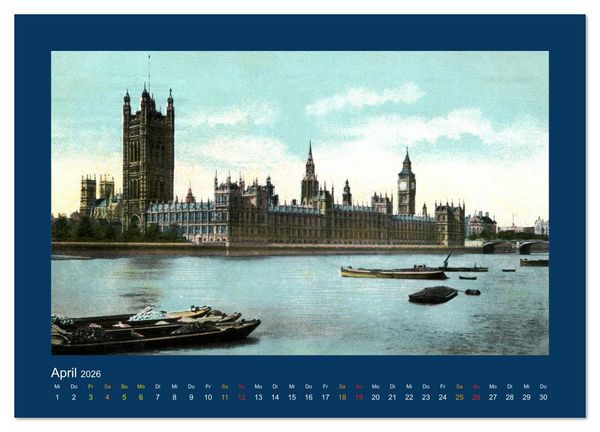 Produktbild: Historisches London von 1888 bis 1918 (Wandkalender 2026 DIN A3 quer), CALVENDO Monatskalender