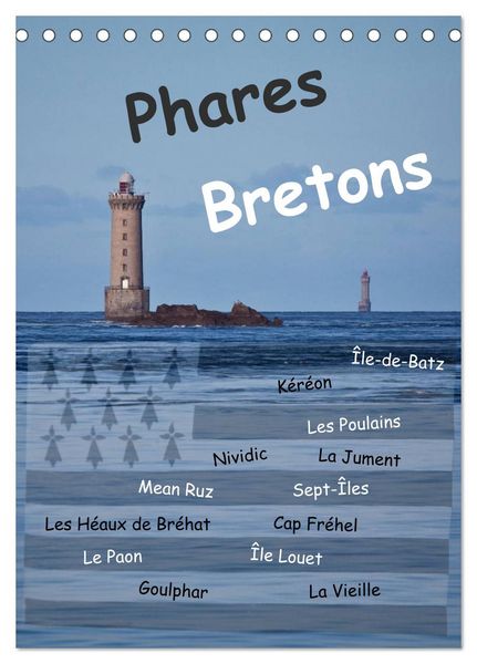 Phares Bretons (Tischkalender 2026 DIN A5 hoch), CALVENDO Monatskalender