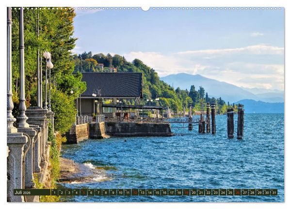 Produktbild: Lago Maggiore - Bezaubernde Orte am Westufer (hochwertiger Premium Wandkalender 2026 DIN A2 quer), Kunstdruck in Hochglanz