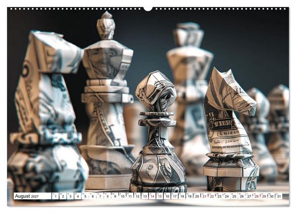 Produktbild: Schach &ndash; Wenn Schachfiguren Charakter zeigen (hochwertiger Premium Wandkalender 2027 DIN A2 quer), Kunstdruck in Hochglanz