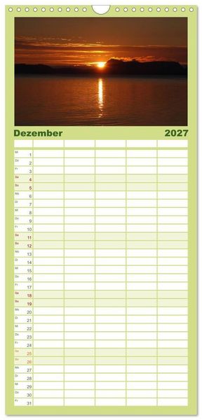 Produktbild: Familienplaner 2027 - Impressionen von Norwegen entlang der Hurtigruten mit 5 Spalten (Wandkalender, 21 x 45 cm) CALVENDO