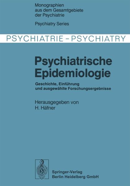 Produktbild: Psychiatrische Epidemiologie