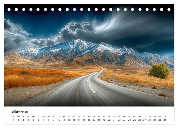Produktbild: Neuseeland - Land der tausend Horizonte (Tischkalender 2026 DIN A5 quer), CALVENDO Monatskalender