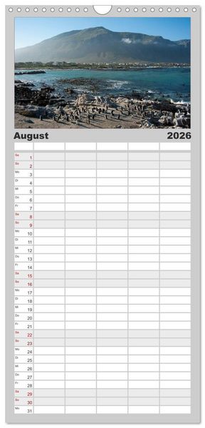 Produktbild: Familienplaner 2026 - S&uuml;dafrika mit 5 Spalten (Wandkalender, 21 x 45 cm) CALVENDO