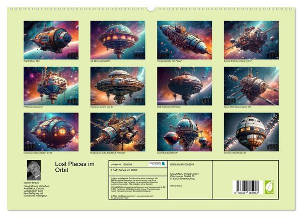 Produktbild: Lost Places im Orbit (hochwertiger Premium Wandkalender 2026 DIN A2 quer), Kunstdruck in Hochglanz