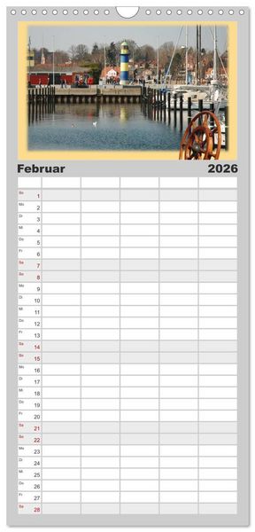 Produktbild: Familienplaner 2026 - Leuchtt&uuml;rme Schleswig-Holsteins mit 5 Spalten (Wandkalender, 21 x 45 cm) CALVENDO