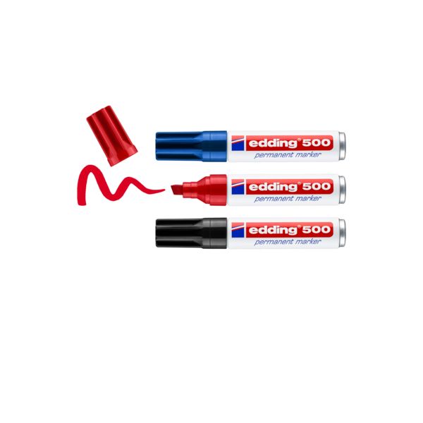 Produktbild: edding Permanentmarker 500 2-7mm 3 St&uuml;ck Blister