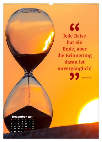 Produktbild: Verr&uuml;ckt nach REISEN Fernweh - Travel - Spr&uuml;che (Wandkalender 2026 DIN A2 hoch), CALVENDO Monatskalender