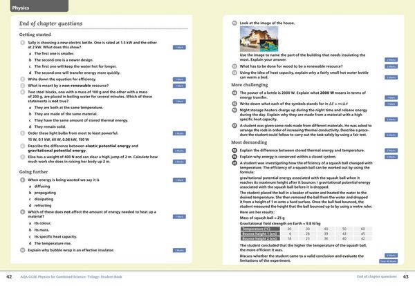 Produktbild: AQA GCSE Physics for Combined Science: Trilogy 9-1 Student Book