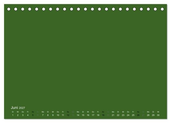 Produktbild: Bastelkalender - dunkel Gr&uuml;n (Tischkalender 2027 DIN A5 quer), CALVENDO Monatskalender