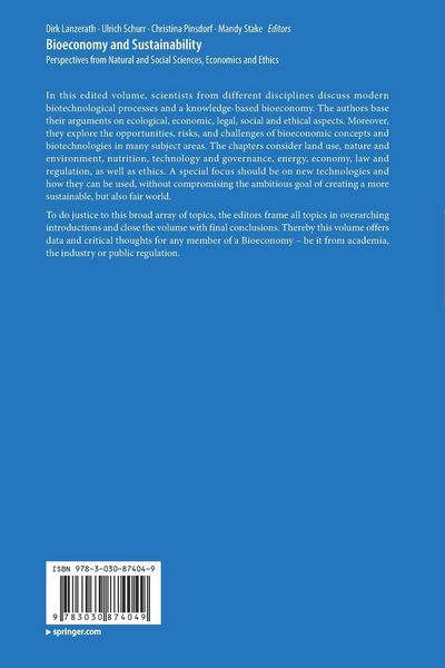 Produktbild: Bioeconomy and Sustainability