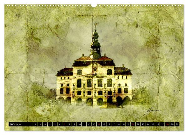 Produktbild: L&uuml;neburger Skizzen (hochwertiger Premium Wandkalender 2026 DIN A2 quer), Kunstdruck in Hochglanz