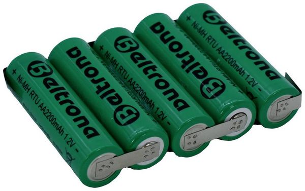 Produktbild: Beltrona RTU5AAZ Akkupack 5x Mignon (AA) Z-L&ouml;tfahne NiMH 6V 2200 mAh