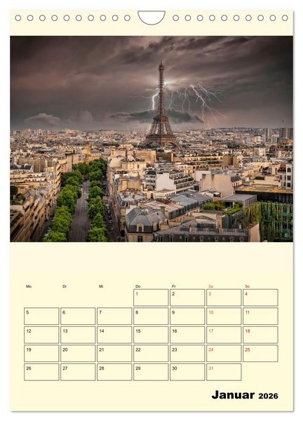 Produktbild: Metropolen im Gewitter (Wandkalender 2026 DIN A4 hoch), CALVENDO Monatskalender