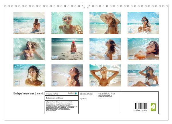 Produktbild: Entspannen am Strand (Wandkalender 2026 DIN A3 quer), CALVENDO Monatskalender