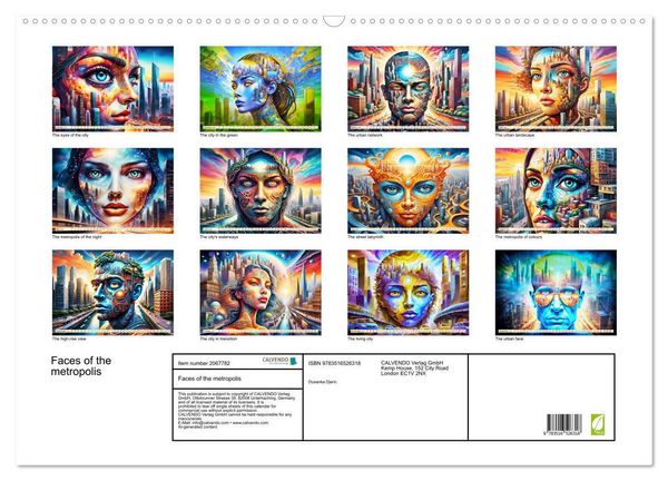 Produktbild: Faces of the metropolis (Wall Calendar 2026 DIN A2 landscape), CALVENDO 12 Month Wall Calendar