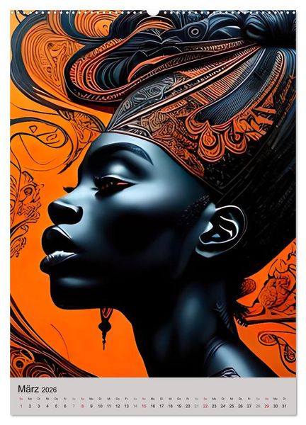 Produktbild: Portraits afrikanischer Frauen (Wandkalender 2026 DIN A2 hoch), CALVENDO Monatskalender
