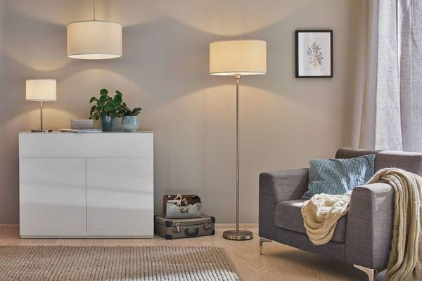 Produktbild: Paulmann Tessa 70922 Stehlampe LED E27 60W Creme, Edelstahl (geb&uuml;rstet)
