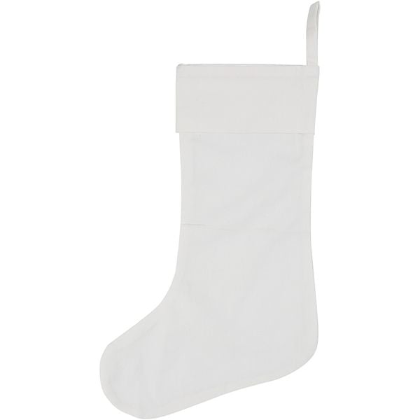 Produktbild: Creativ Company Weihnachtsstrumpf, H 40 cm, B 26 cm, 210 g, Wei&szlig;, 1 Stk