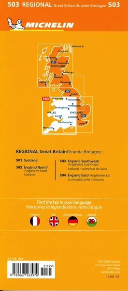 Produktbild: Michelin Wales, England S&uuml;d-West, Midlands